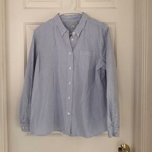 L.L.Bean Cotton Striped Button Down